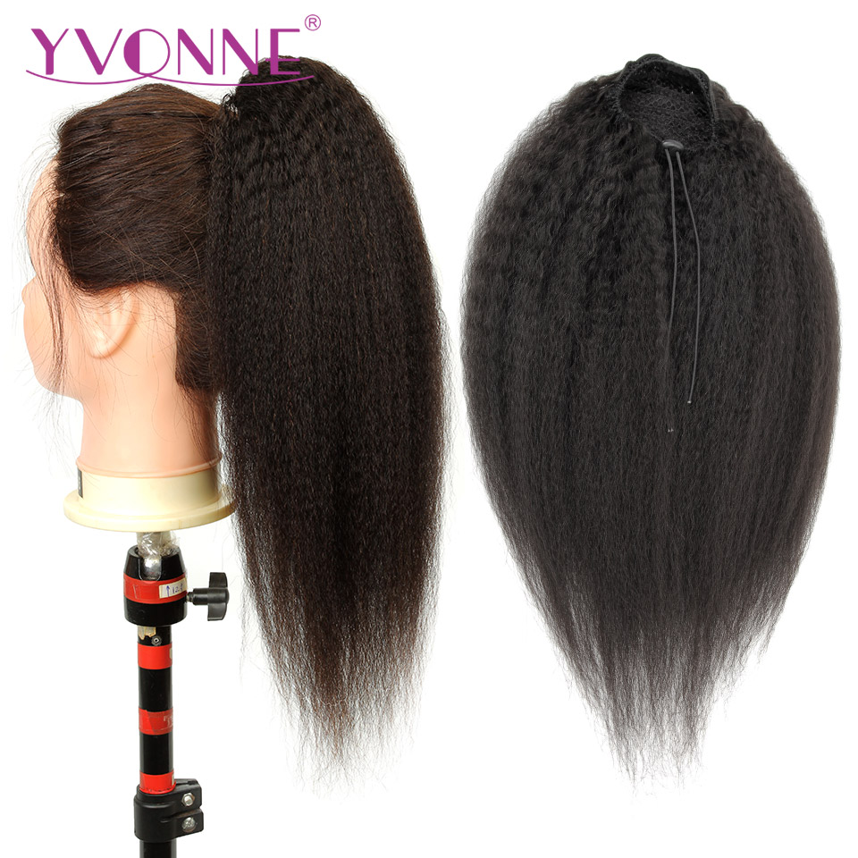 Seamless Clip In Hair Extensions Human Hair - [Yvonne] Klip Rambut Manusia Kuncir Serut