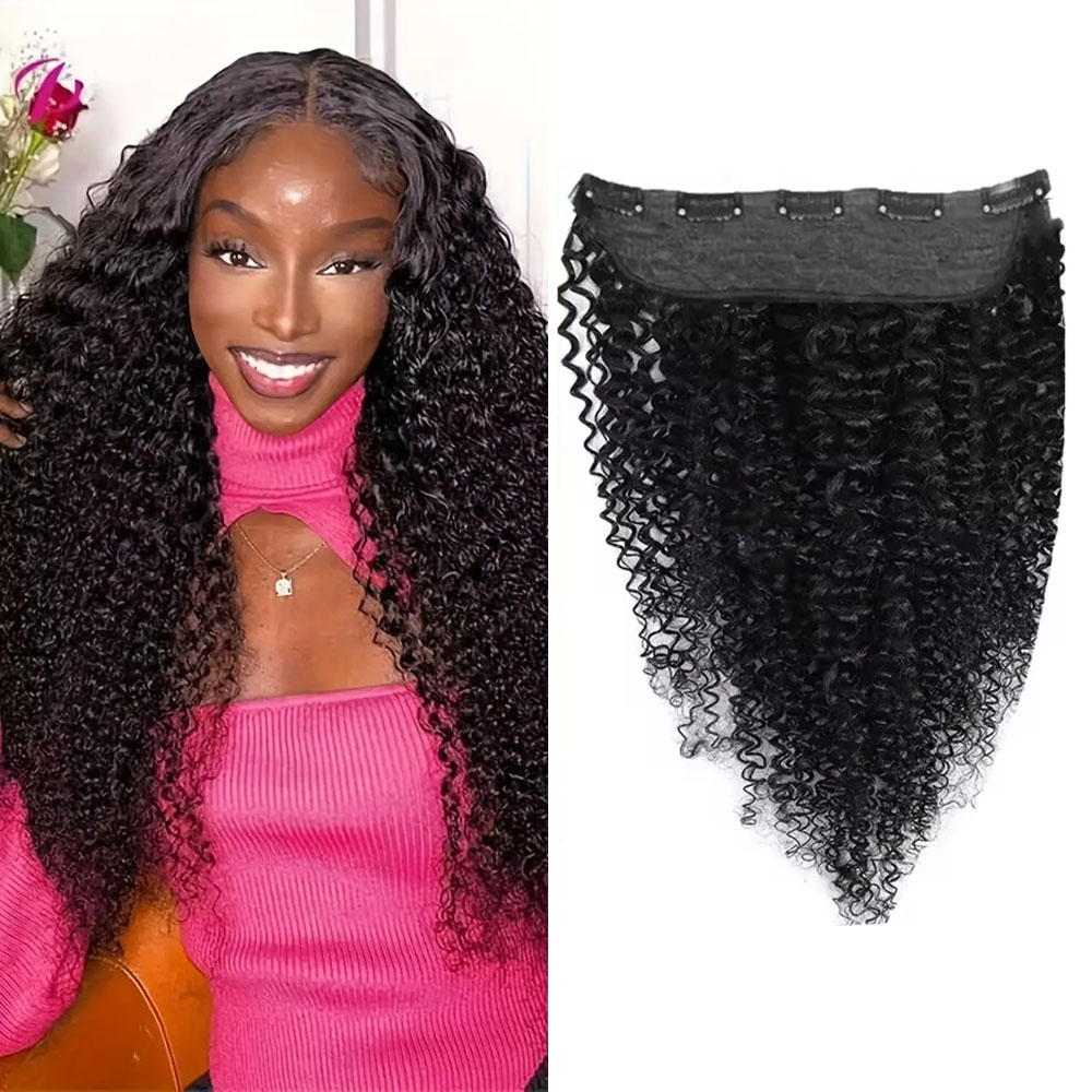 Seamless Clip In Hair Extensions Human Hair - 1 Buah Klip Dalam Satu Potong