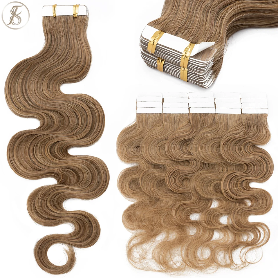 Invisible Tape In Extensions Real Hair - TESS 20 buah pita bergelombang dalam