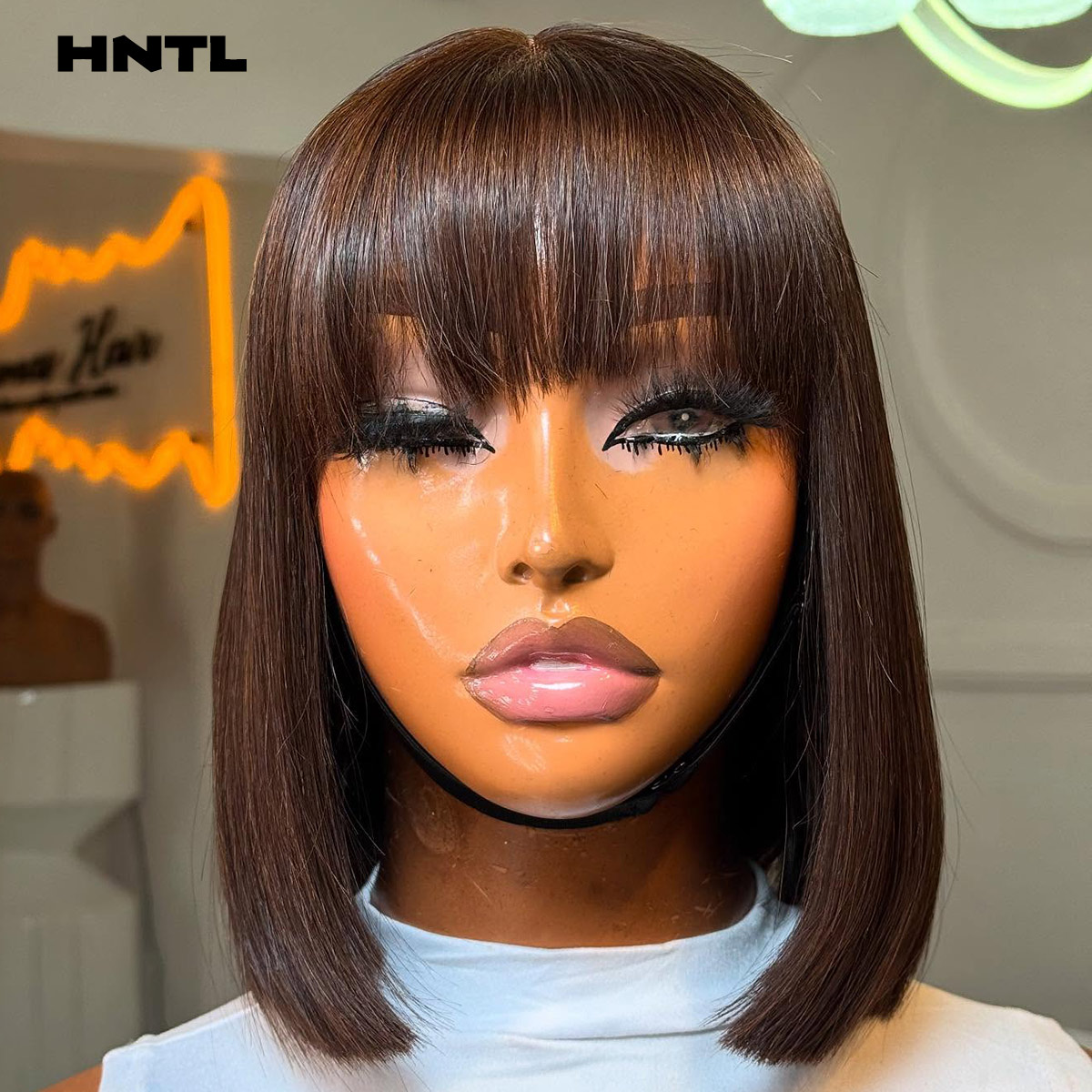 Pre Parted 13X4 Lace Front Bob Wig - Wig Rambut Asli Tanpa Lem Wear