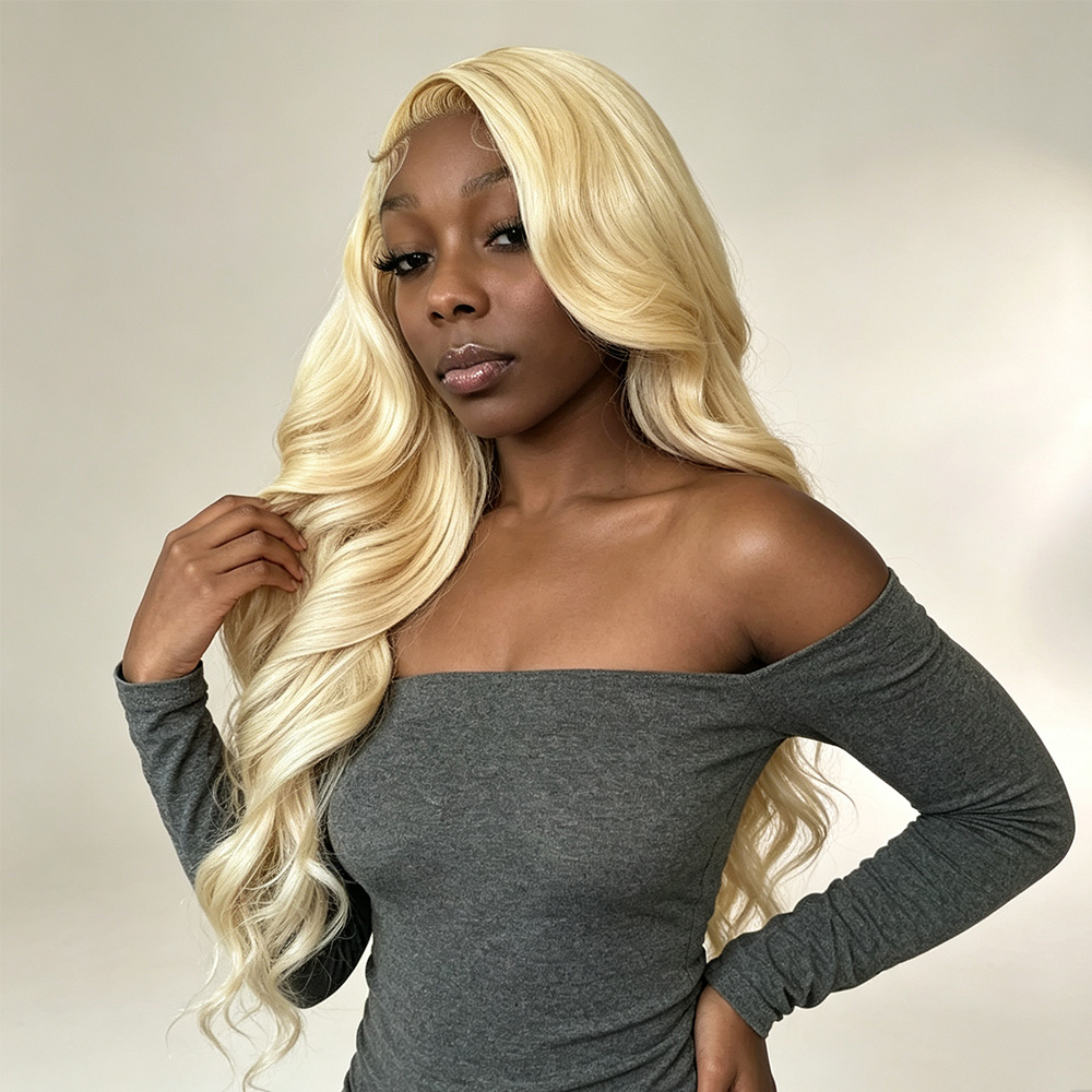 613 Blonde Body Wave Lace Front Wig - Wig Rambut Asli Brasil 13x4 13x6