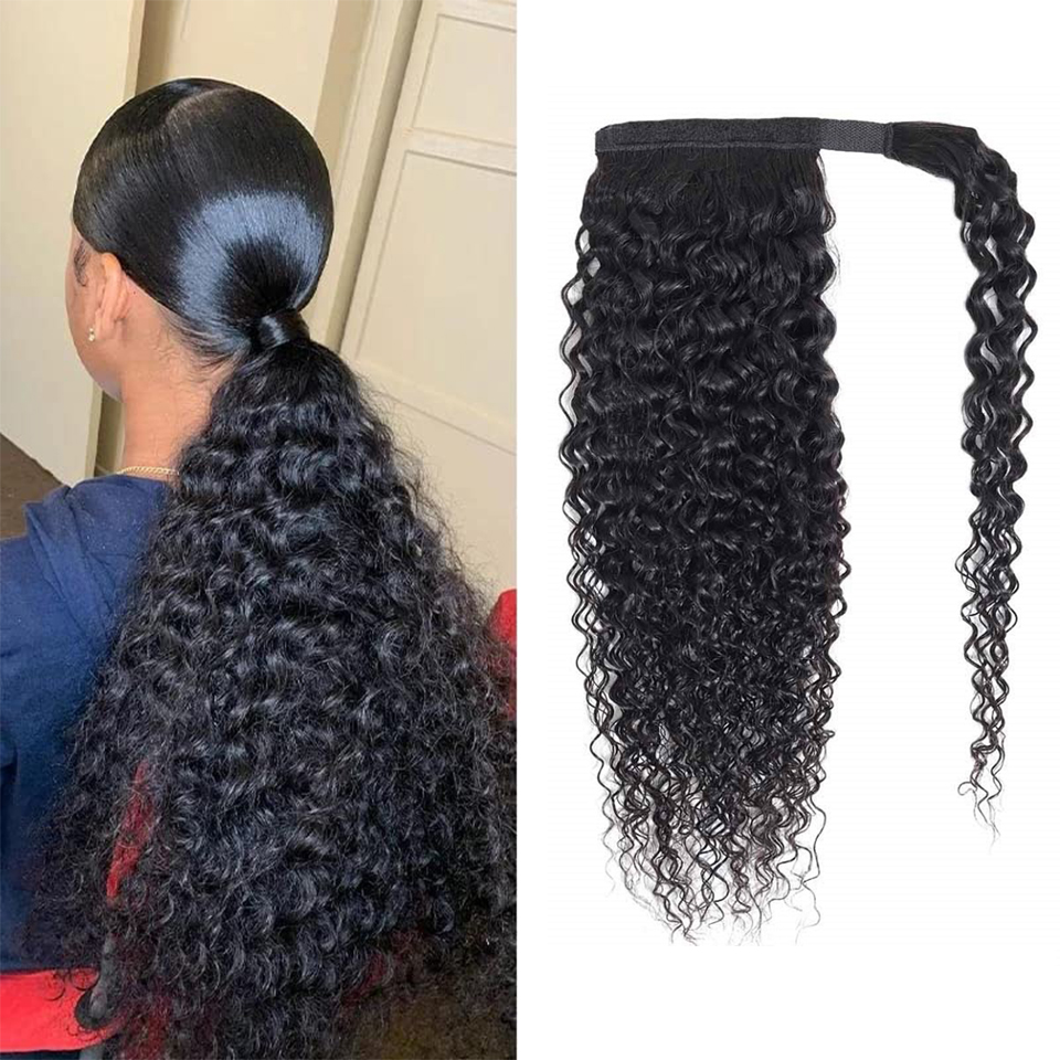 Seamless Clip In Hair Extensions Human Hair - Ekstensi rambut poni keriting kinky dari