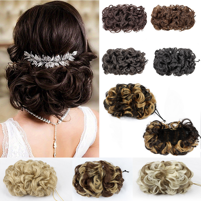 Claw Clip Messy Bun Hair Piece - Ekstensi Rambut Sanggul Keriting Model Claw