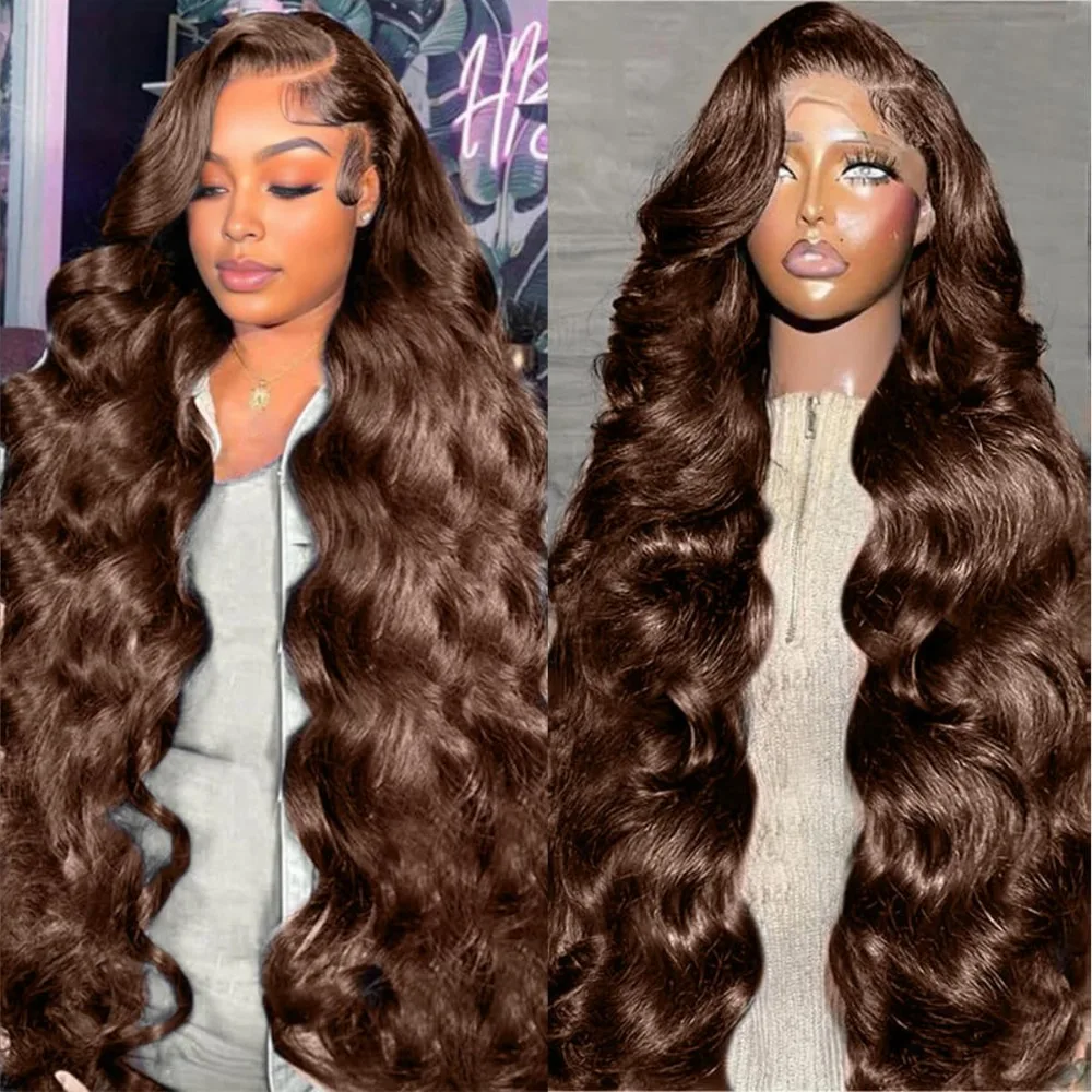 Hd Lace Frontal Wig Human Hair Pre Plucked - Cokelat # Wig Rambut Manusia 4