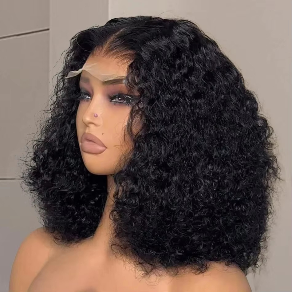 Glueless Wear And Go Human Hair Wig - Wig Rambut Manusia Keriting Bob 8-16