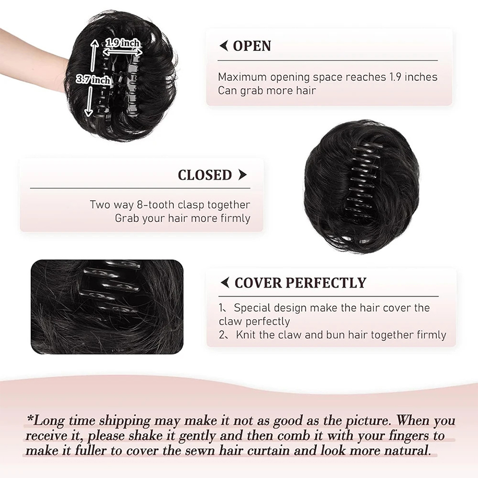 EAST klip cakar Sanggul sintet - Claw Clip Messy Bun Hair Piece ulasan dan harga