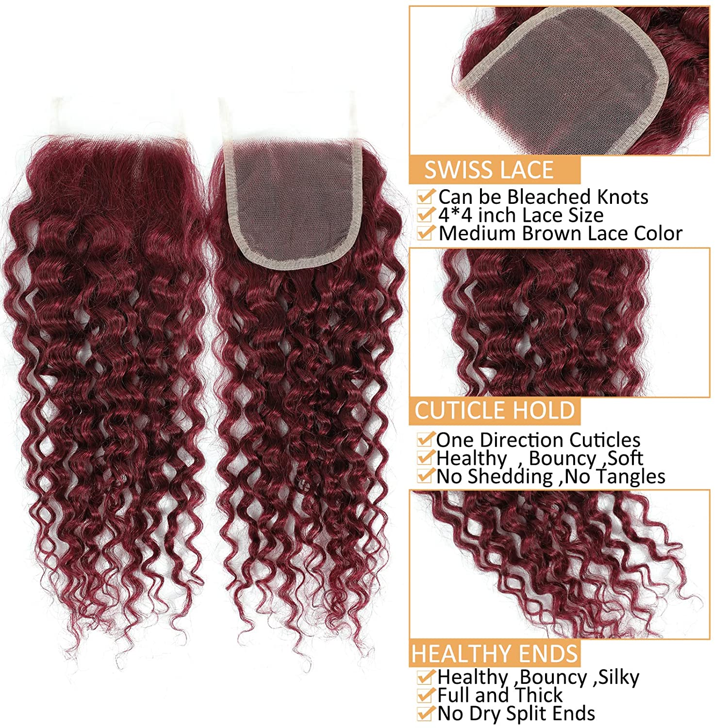 12A Water Wave Bundles Dengan  - Deep Wave 3 Bundles With Closure ulasan dan harga