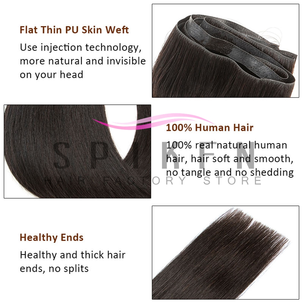 Ekstensi Rambut Manusia SPIKFN - Invisible Tape In Extensions Real Hair ulasan dan harga