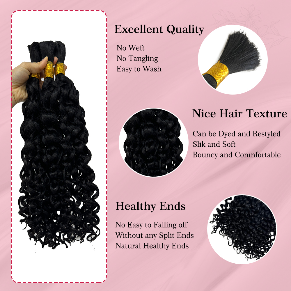 Rambut Ali Queen Hair Water Wa - Water Wave Bulk Human Hair For Braiding ulasan dan harga