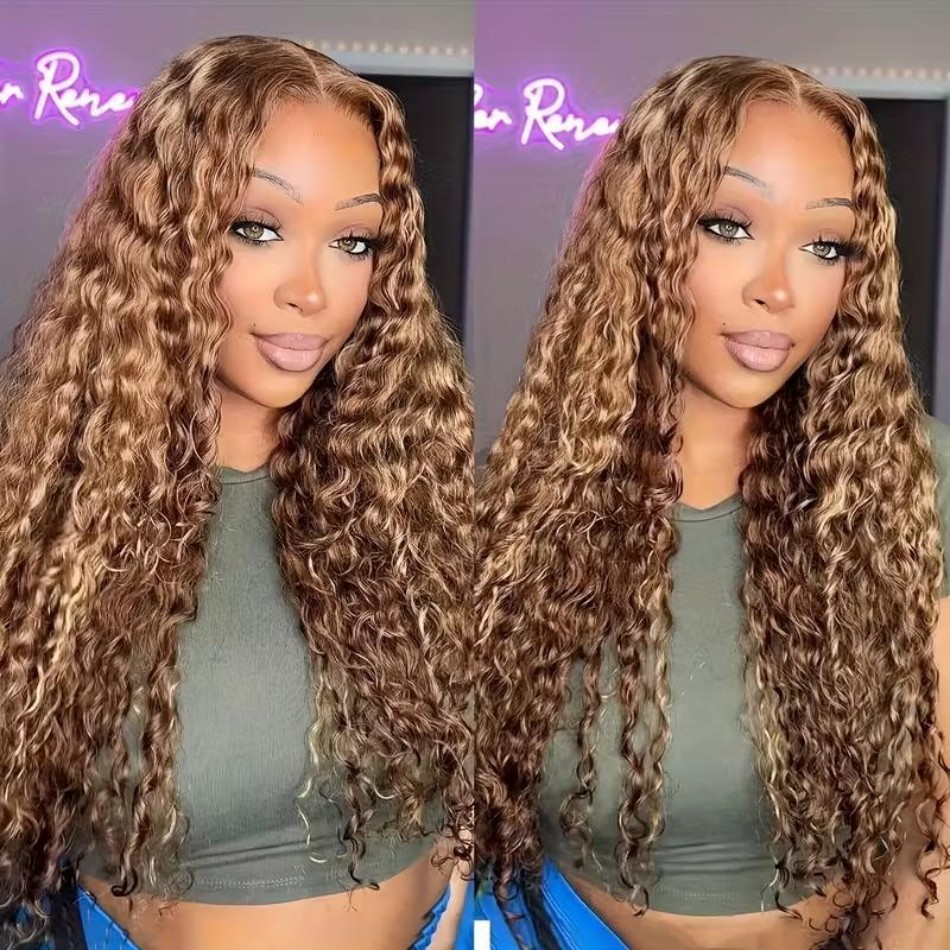 Wig Rambut Asli Highlight Ombr - Hd Lace Frontal Wig Human Hair Pre Plucked ulasan dan harga