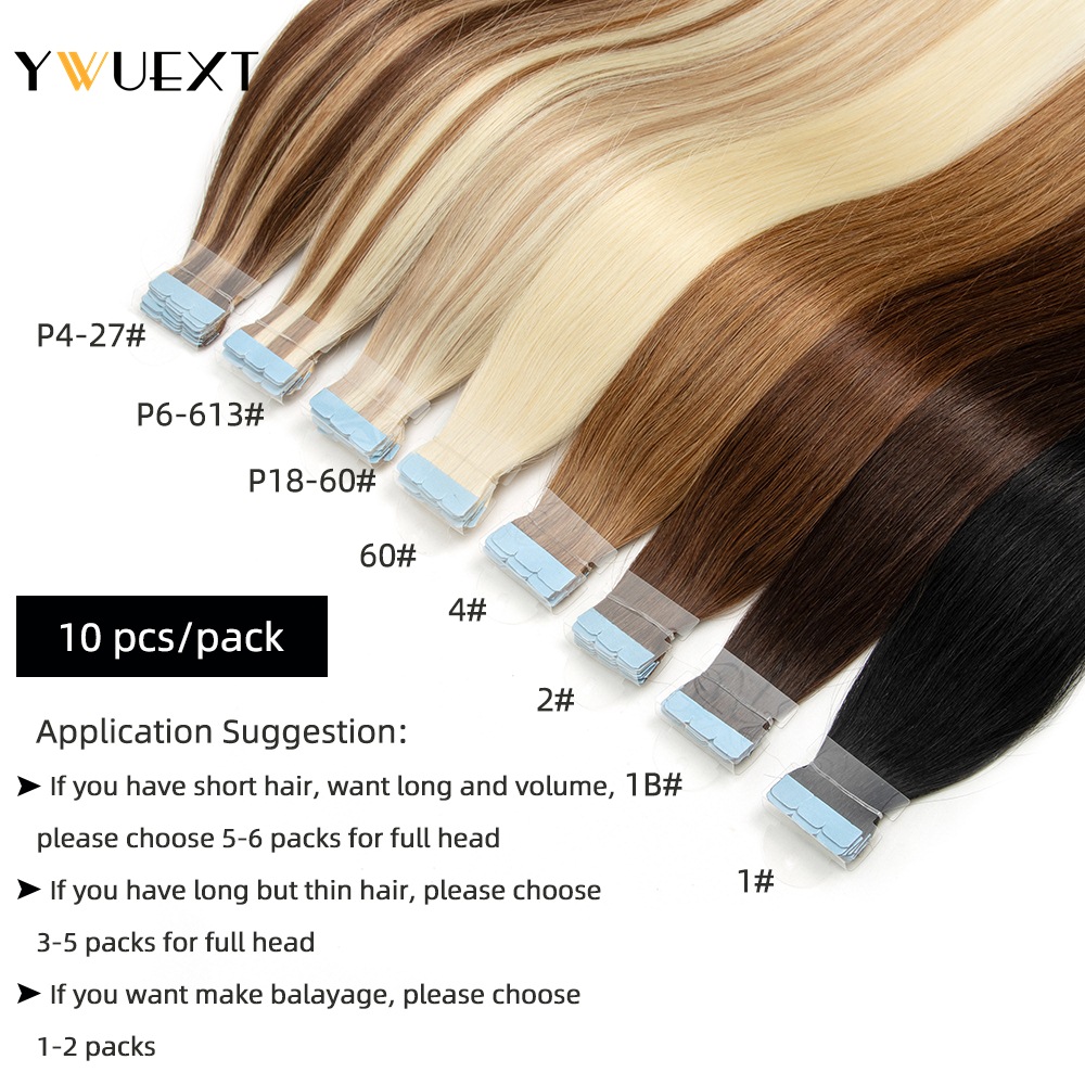 YWUEXT pita Mini dalam ekstens - Invisible Tape In Extensions Real Hair ulasan dan harga