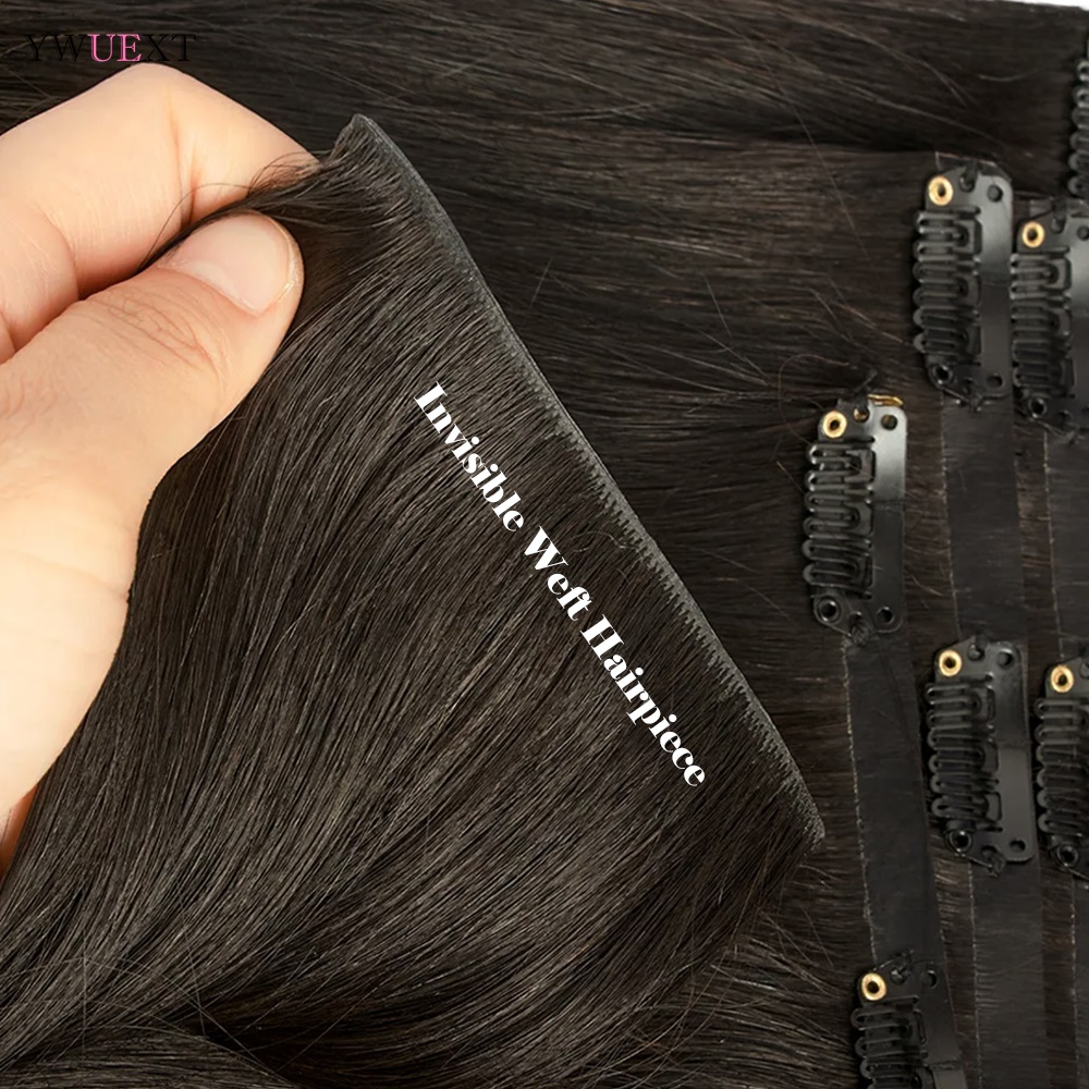 Ekstensi Rambut Clip-in Tak Te - Seamless Clip In Hair Extensions Human Hair ulasan dan harga