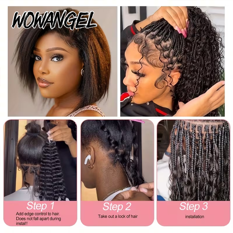 Rambut Asli Boho Braids Deep W - Water Wave Bulk Human Hair For Braiding ulasan dan harga