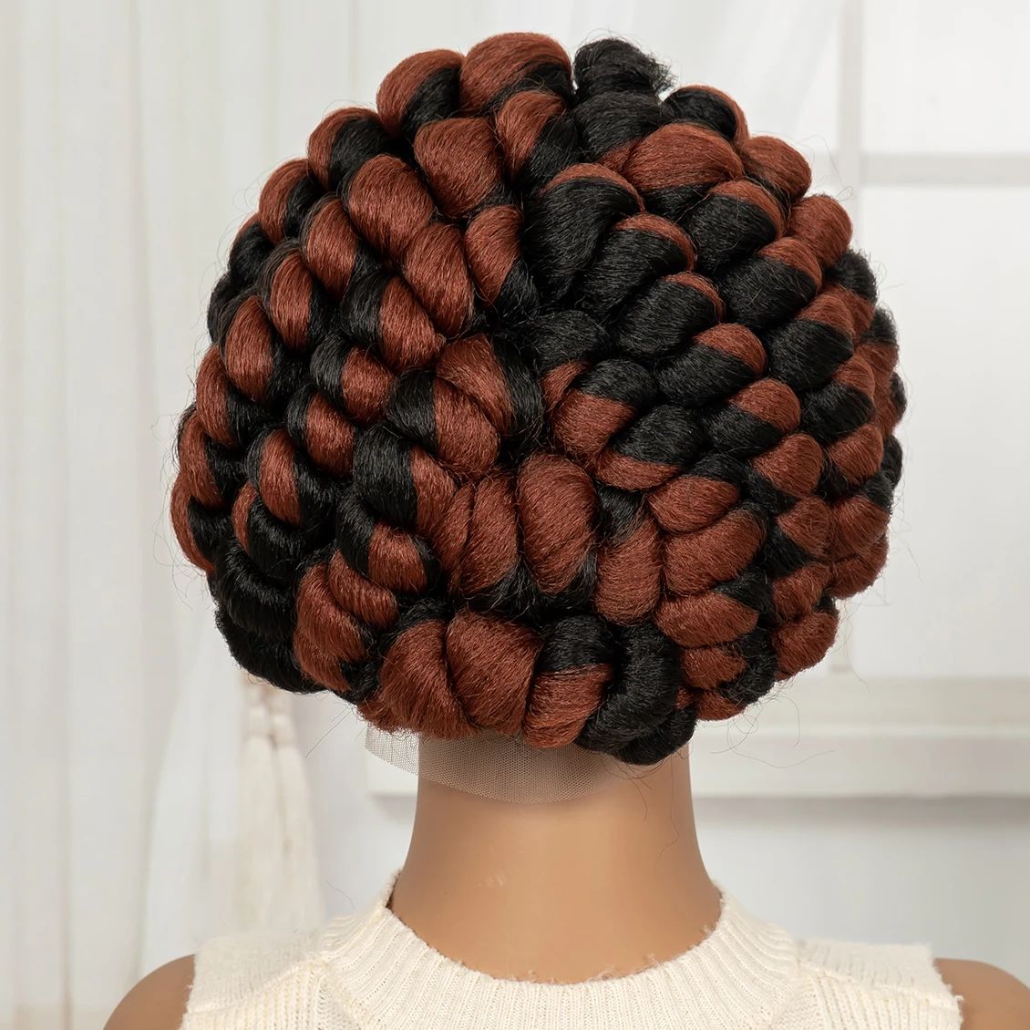 Wig Kepang Cornrow Sintetis Fu - Synthetic Braided Wigs For Black Women ulasan dan harga