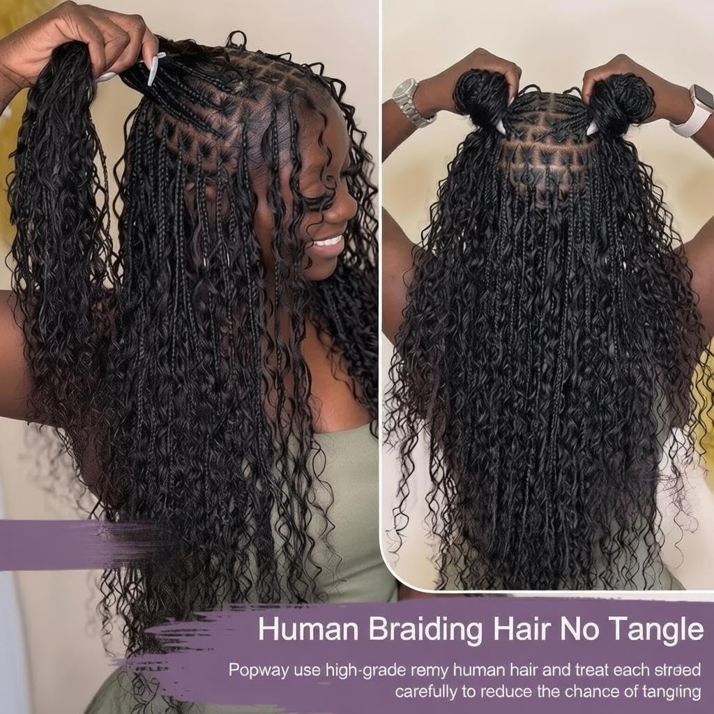 Rambut Manusia Untuk Kepang Bo - Water Wave Bulk Human Hair For Braiding ulasan dan harga