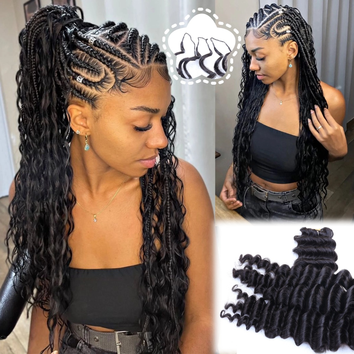 Rambut Manusia Asli dengan Tek - Hair Bundles ulasan dan harga