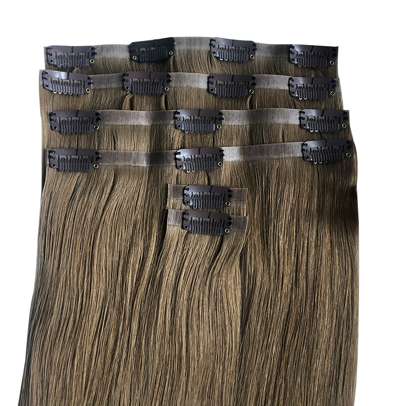Klip PU Lurus Tak Terlihat Dal - Seamless Clip In Hair Extensions Human Hair ulasan dan harga
