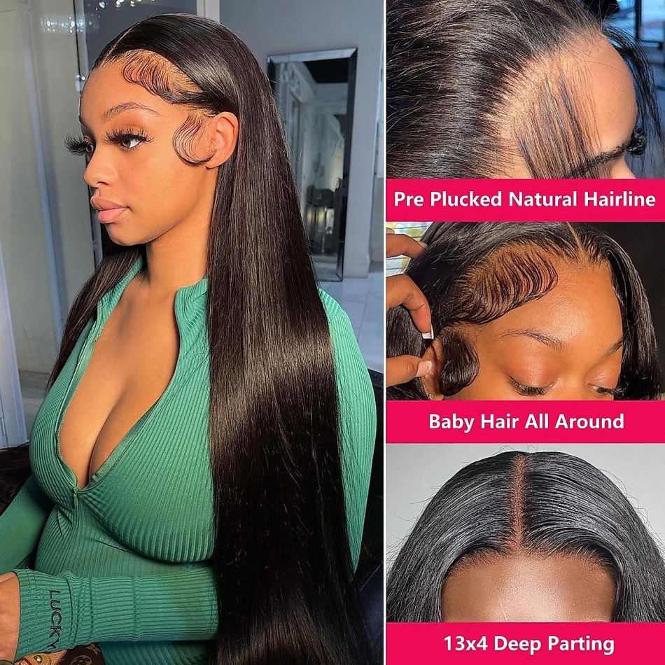 Wig Rambut Manusia Asli Tanpa  - Hd Lace Frontal Wig Human Hair Pre Plucked ulasan dan harga