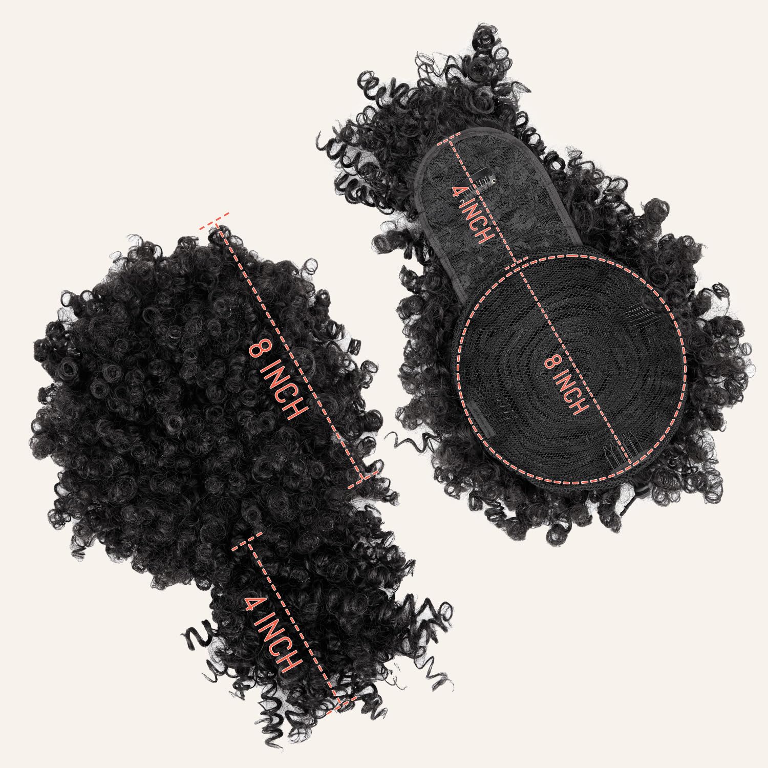 Ekstensi rambut ponytail pende - Drawstring Afro Curly Puff Ponytail ulasan dan harga