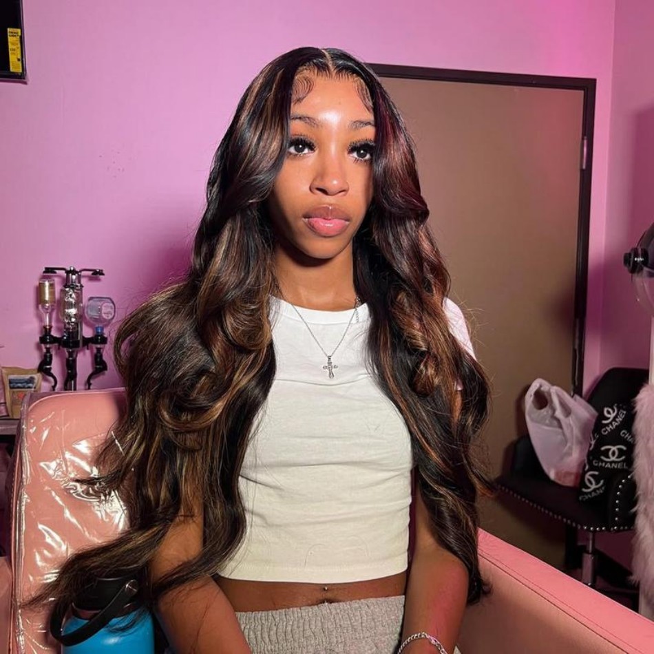 Wig Rambut Manusia Ombre Body  - Lace Front Wigs ulasan dan harga
