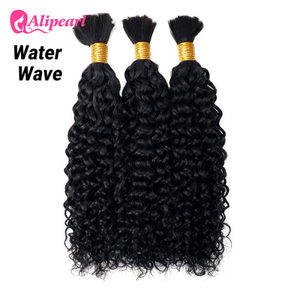 Rambut Manusia Asli Brasil Ali - Water Wave Bulk Human Hair For Braiding ulasan dan harga