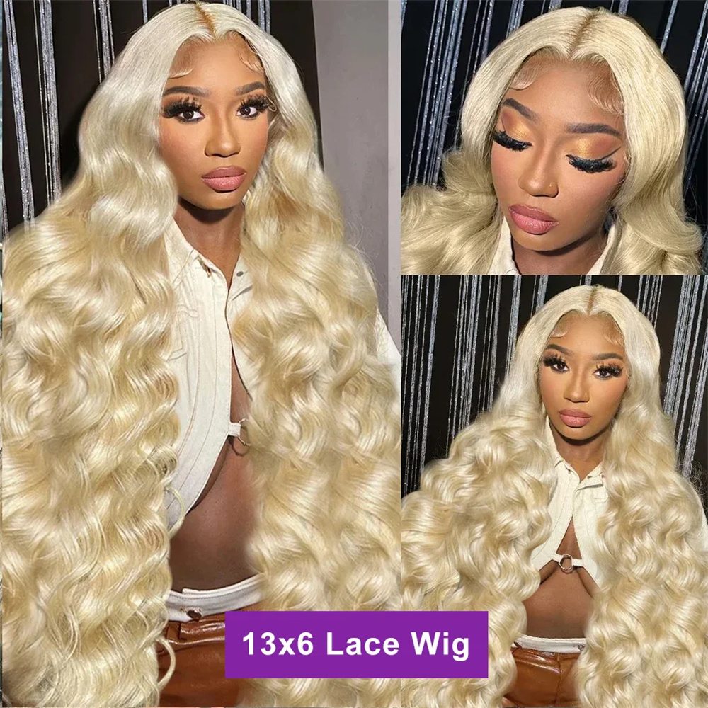 Finros Wig Rambut Manusia Depa - 613 Blonde Body Wave Lace Front Wig ulasan dan harga