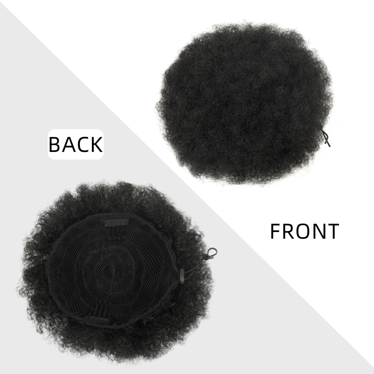 Ekstensi Rambut Afro Puff Draw - Drawstring Afro Curly Puff Ponytail ulasan dan harga