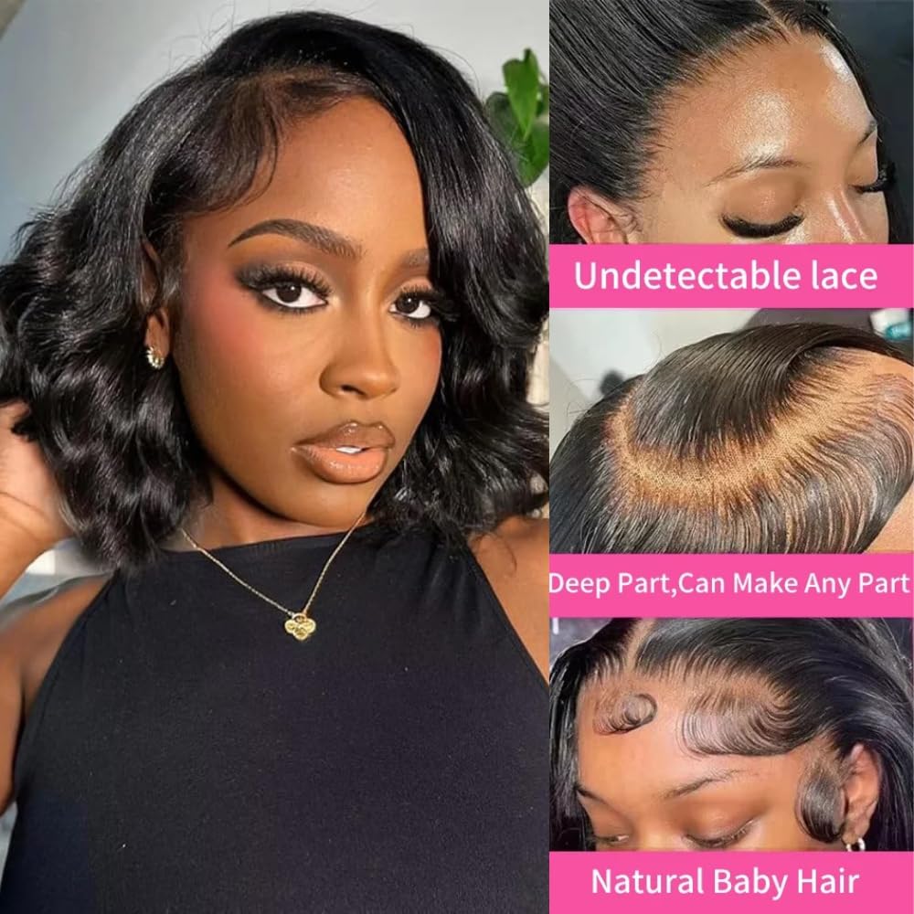 Wig Rambut Asli Bob Pendek Mod - Glueless Wear And Go Human Hair Wig ulasan dan harga