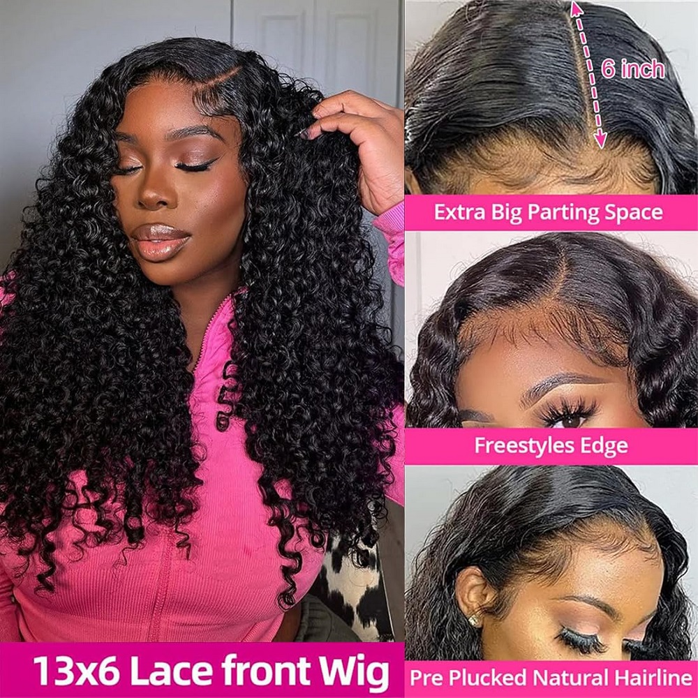 Wig Rambut Manusia Keriting Bu - Human Hair Wigs ulasan dan harga