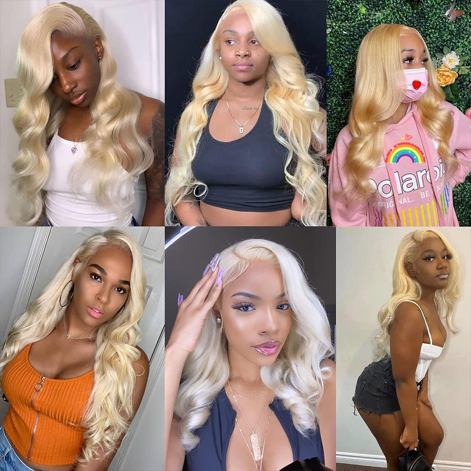 Wig Rambut Asli 13x6 Hd Lace F - 613 Blonde Body Wave Lace Front Wig ulasan dan harga