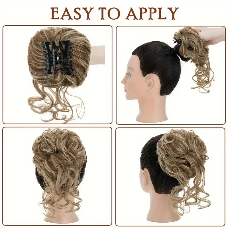 Rambut Berantakan Sanggul Poto - Claw Clip Messy Bun Hair Piece ulasan dan harga