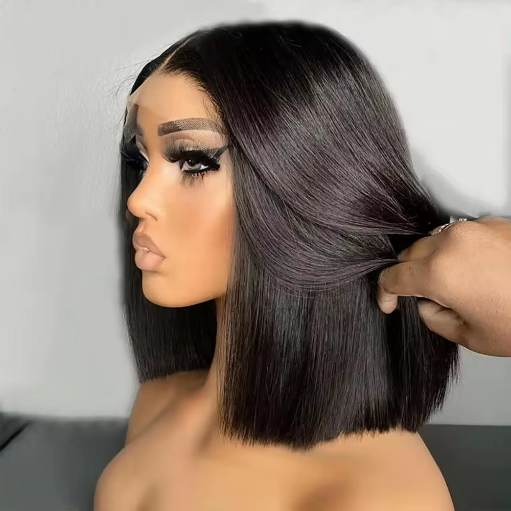Wig rambut manusia Brazilian S - Pre Parted 13X4 Lace Front Bob Wig ulasan dan harga