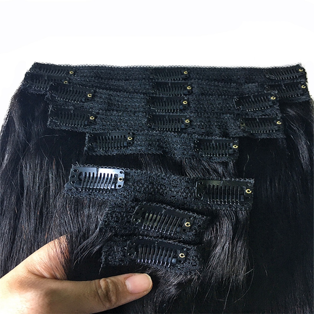 Ekstensi Rambut Asli Clip In L - Seamless Clip In Hair Extensions Human Hair ulasan dan harga