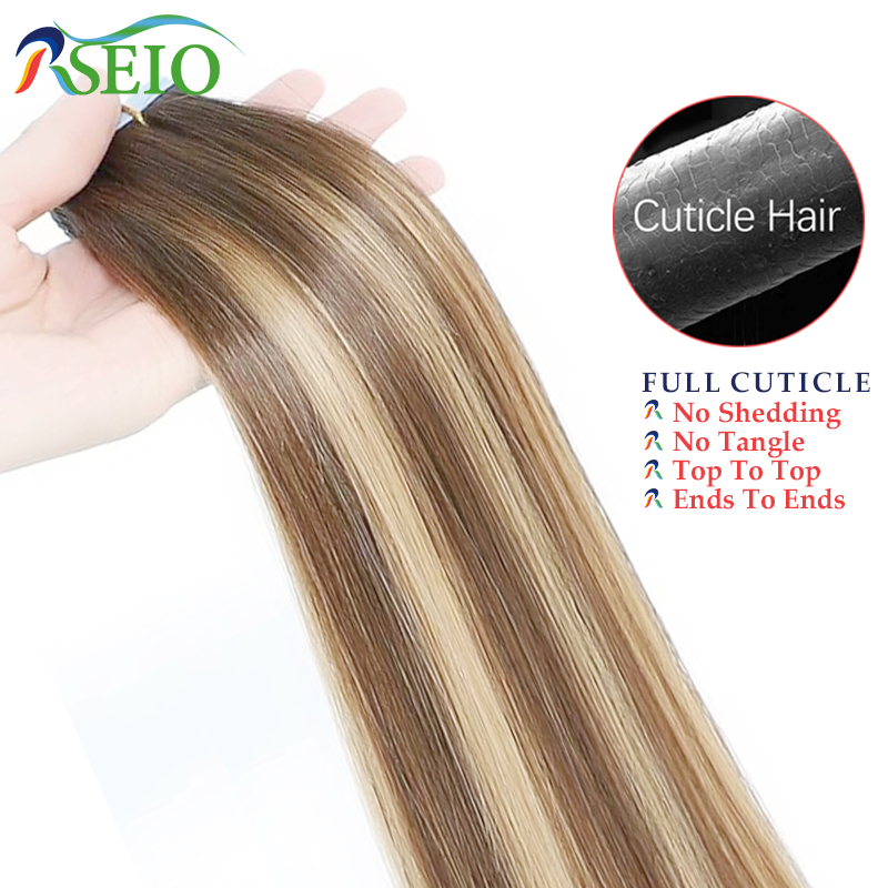 RSEIO plester lurus dalam ekst - Invisible Tape In Extensions Real Hair ulasan dan harga