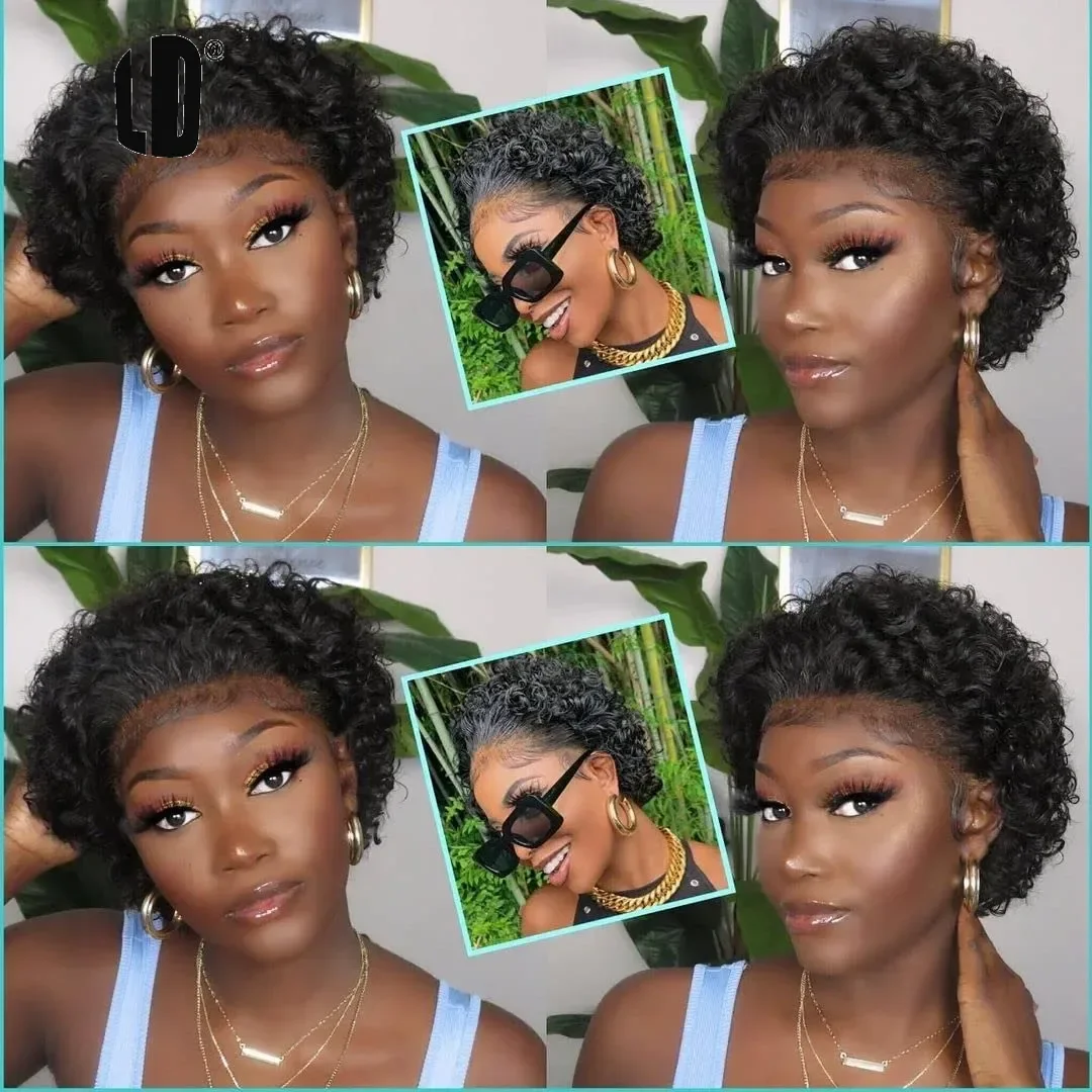 Wig Pixie Cut Warna 99J, Wig L - Short Pixie Cut Wig Human Hair Cheap ulasan dan harga