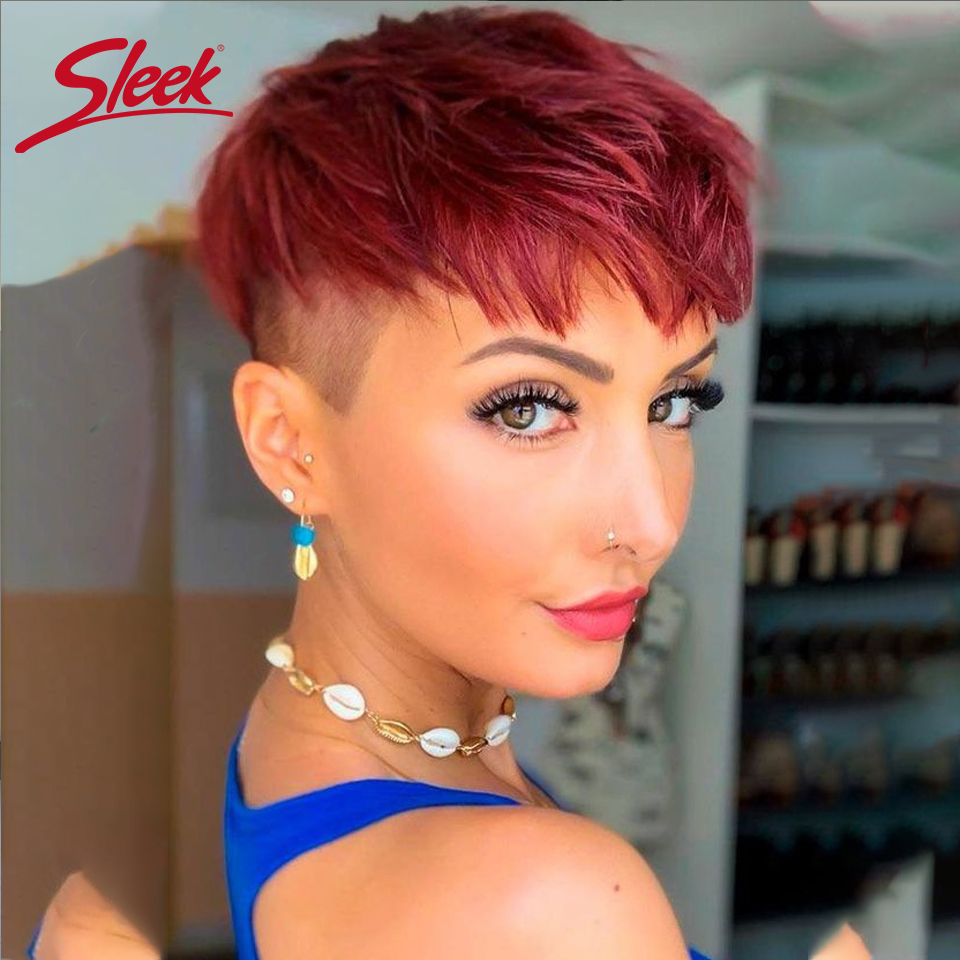 Wig rambut manusia potongan Pi - Short Pixie Cut Wig Human Hair Cheap ulasan dan harga
