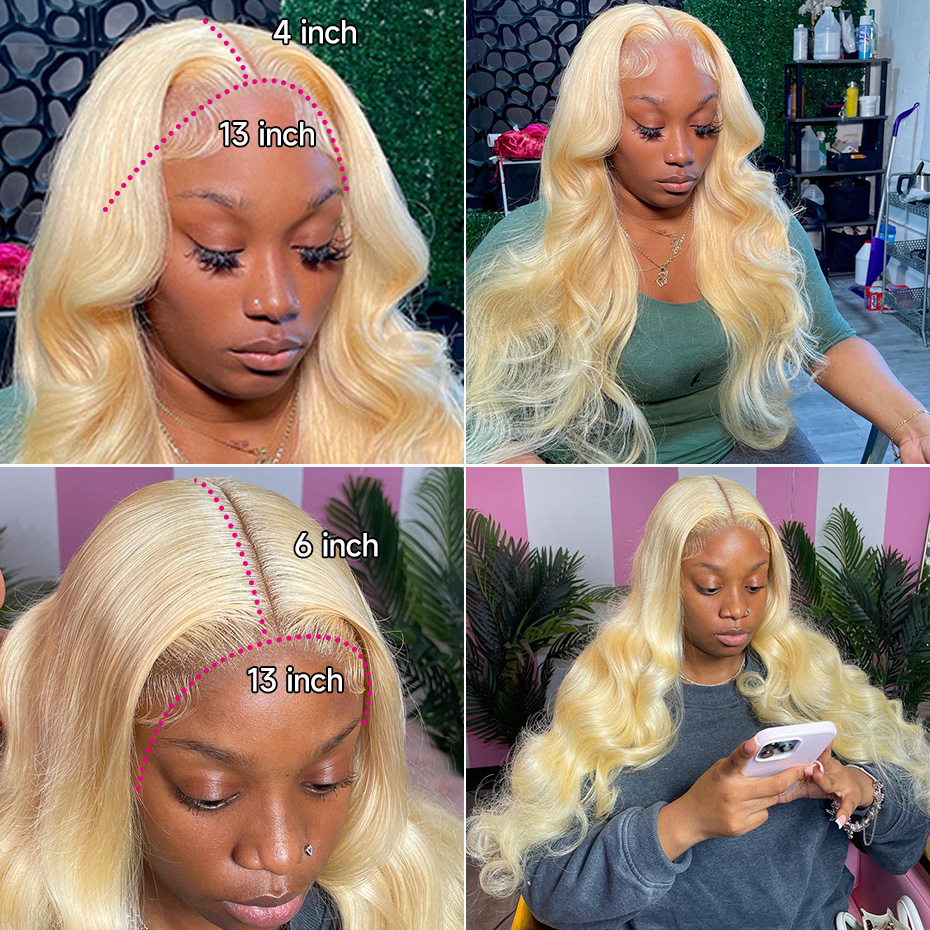 613 Wig Rambut Manusia Berwarn - 613 Blonde Body Wave Lace Front Wig ulasan dan harga