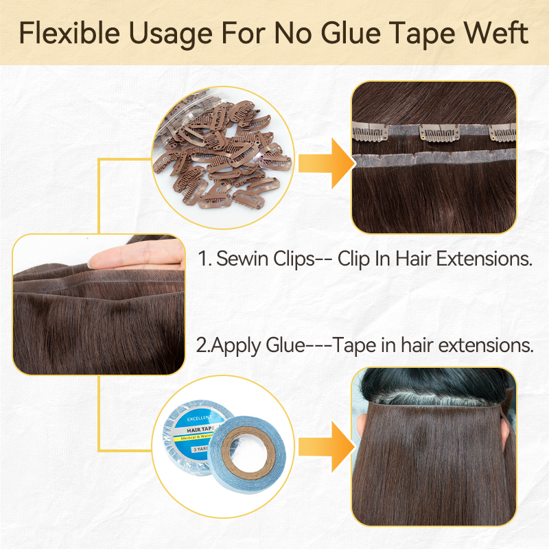 Pita panjang tak terlihat bund - Invisible Tape In Extensions Real Hair ulasan dan harga
