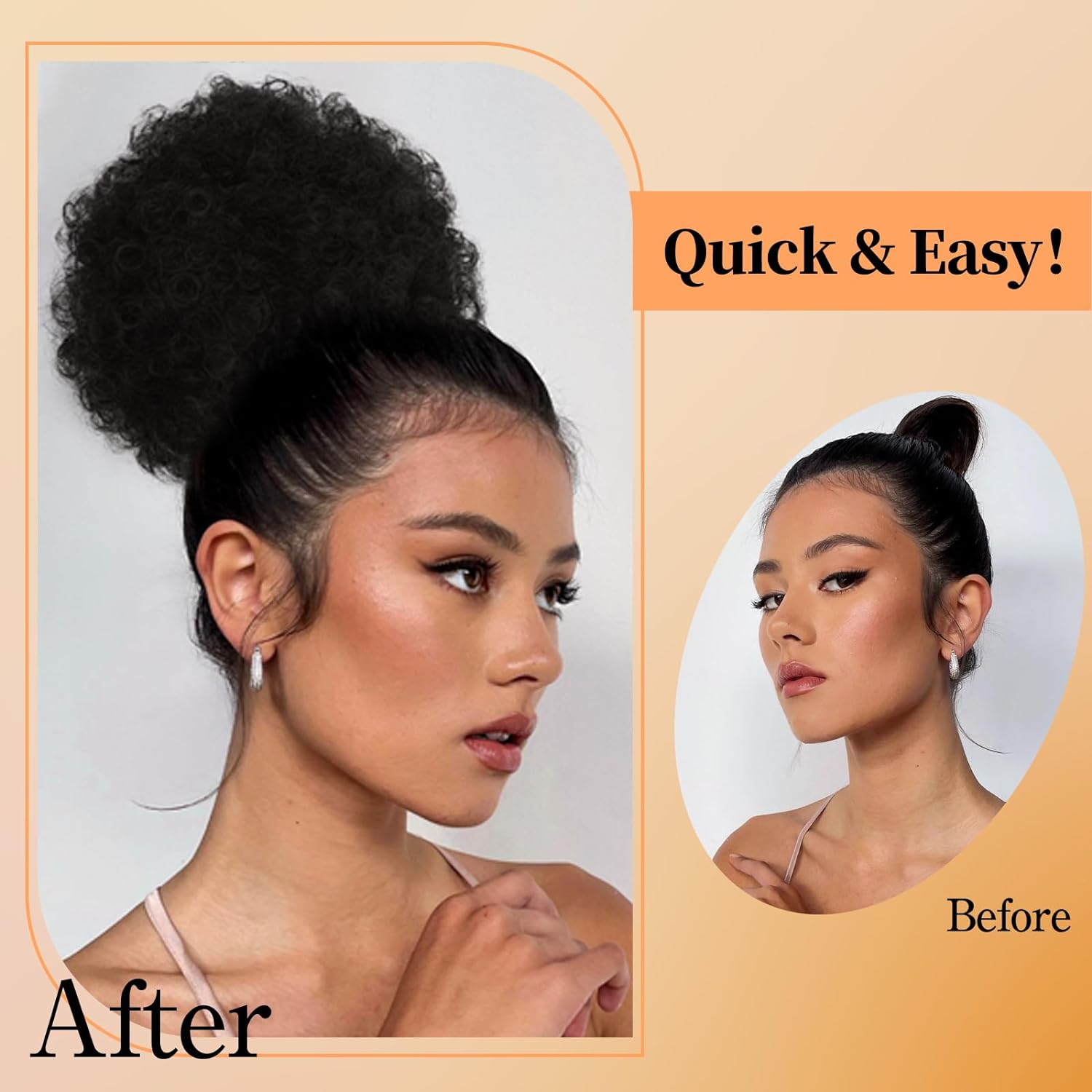 Afro Puff serut ekor kuda untu - Drawstring Afro Curly Puff Ponytail ulasan dan harga
