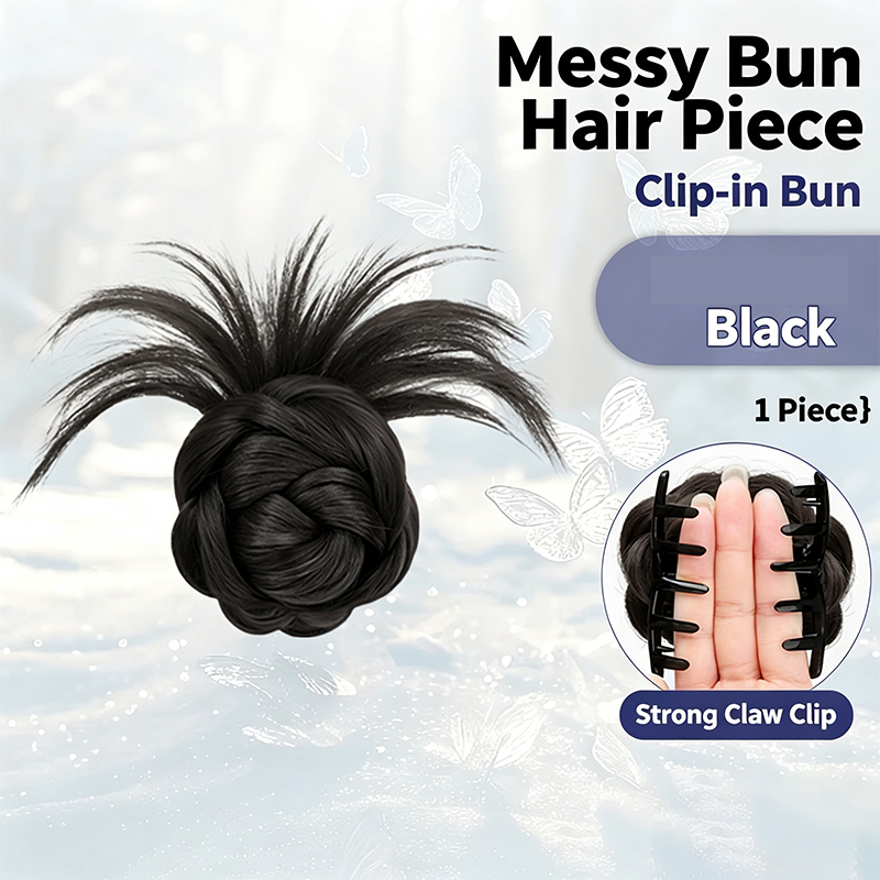 Rambut Palsu Sanggul Berbulu B - Claw Clip Messy Bun Hair Piece ulasan dan harga