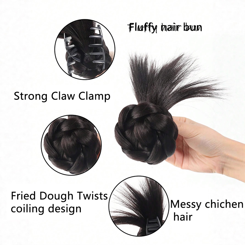 Rambut Palsu Sanggul Berbulu B - Claw Clip Messy Bun Hair Piece ulasan dan harga