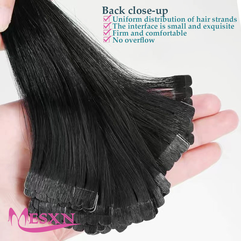 Ekstensi Rambut Manusia Mini T - Invisible Tape In Extensions Real Hair ulasan dan harga