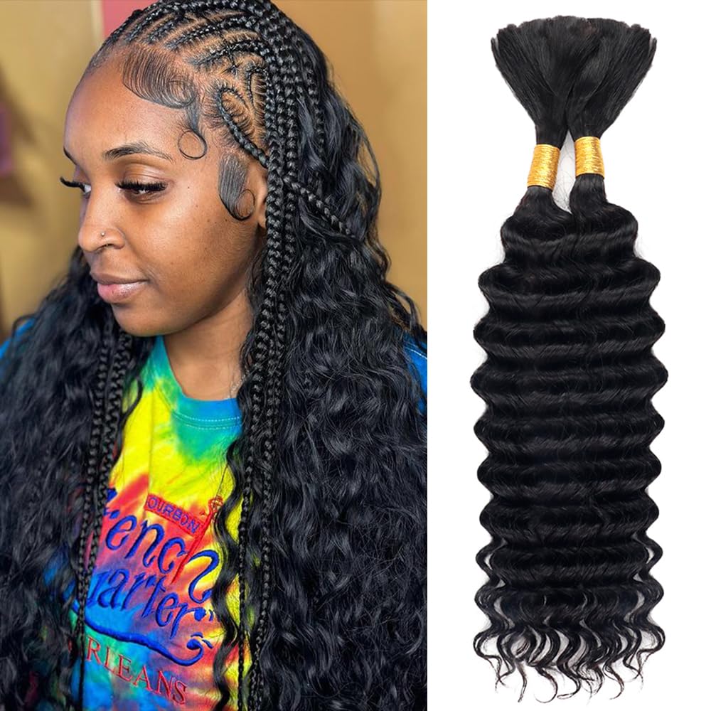 Rambut Manusia Asli Tanpa Weft - Water Wave Bulk Human Hair For Braiding ulasan dan harga