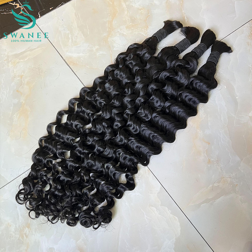 Rambut Manusia 100% Water Wave - Water Wave Bulk Human Hair For Braiding ulasan dan harga