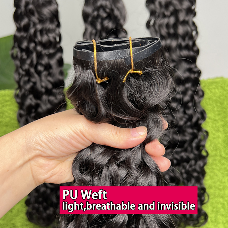 Klip Gelombang Air untuk Ekste - Seamless Clip In Hair Extensions Human Hair ulasan dan harga