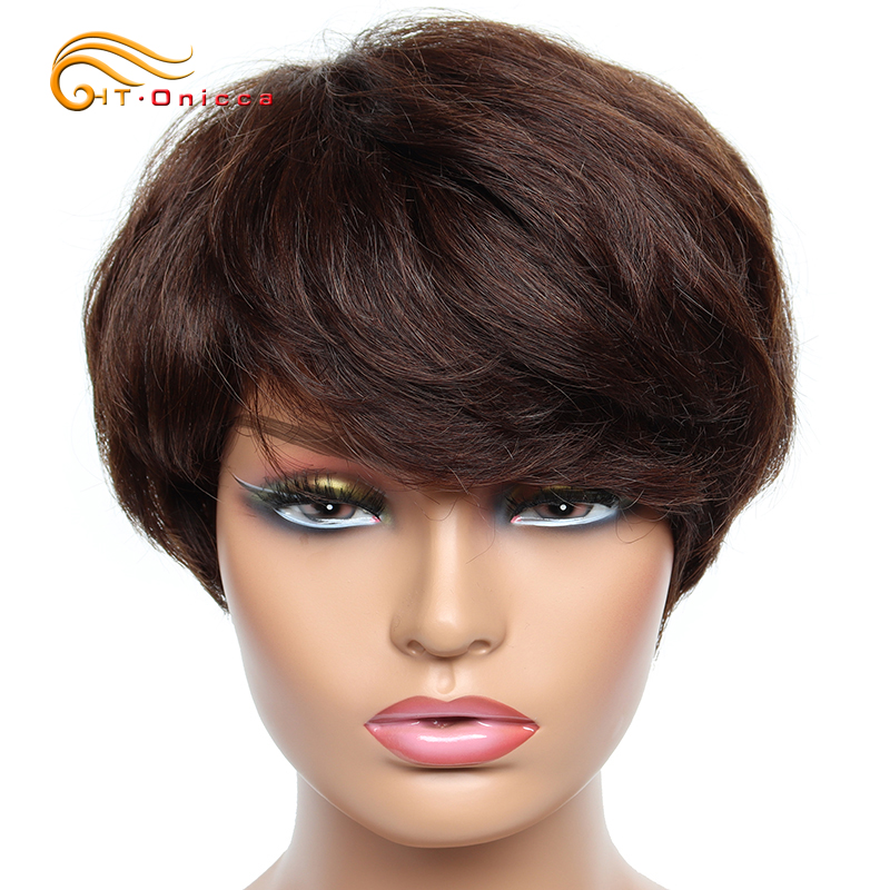 Wig rambut manusia lurus pende - Short Pixie Cut Wig Human Hair Cheap ulasan dan harga