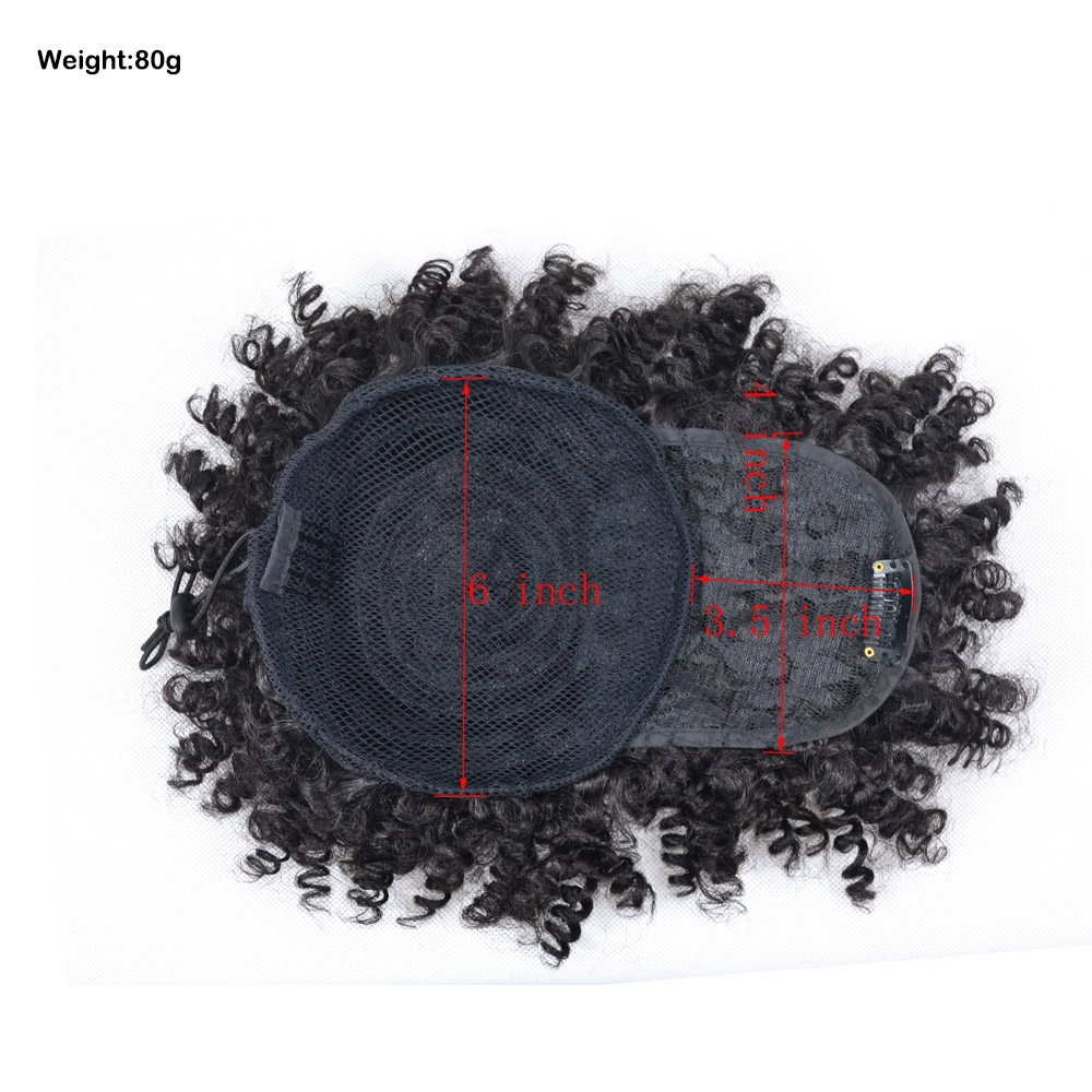 Rambut Palsu Afro Kinky Curly  - Drawstring Afro Curly Puff Ponytail ulasan dan harga