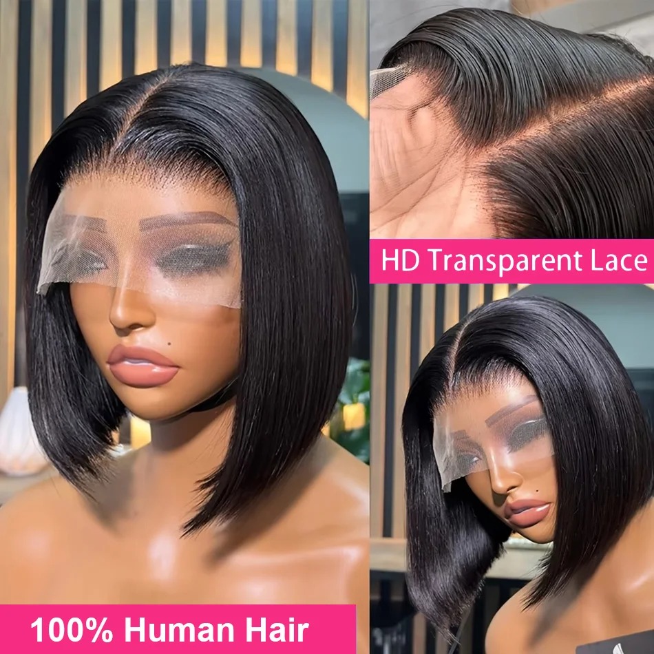 Wig Bob Rambut Manusia Pendek  - Glueless Wear And Go Human Hair Wig ulasan dan harga