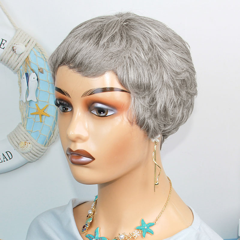 Wig Rambut Manusia Lurus Pende - Short Pixie Cut Wig Human Hair Cheap ulasan dan harga