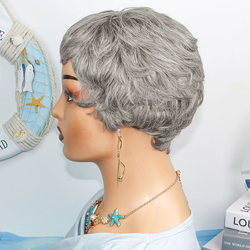 Wig Rambut Manusia Lurus Pende - Short Pixie Cut Wig Human Hair Cheap ulasan dan harga